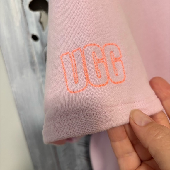 UGG Anisha Dusty Lilac Pink Cotton Crewneck Terry Cloth Sweatshirt Dress NWT - Picture 9 of 15